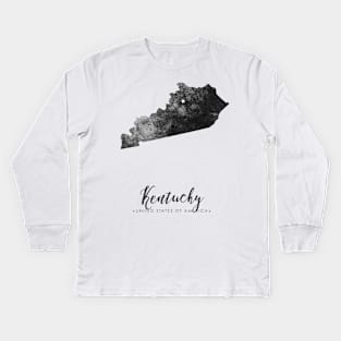 Kentucky state map Kids Long Sleeve T-Shirt